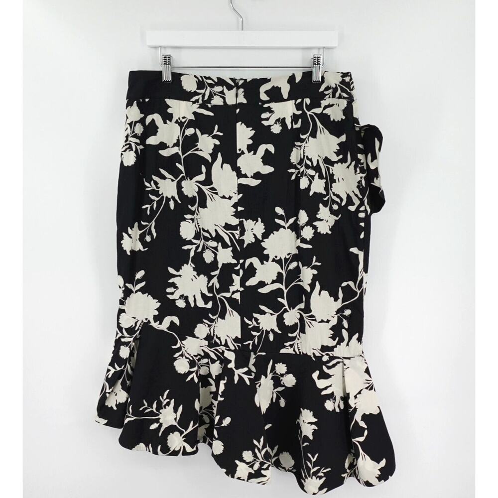 Johanna Ortiz x H&M Floral Skirt 14 Black Flounced Frill Flamenco Lola Rumba - Picture 8 of 15